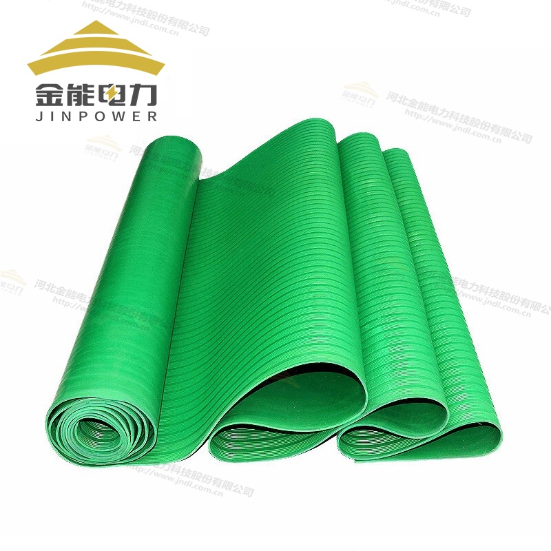 3-6mm綠色均勻條紋絕緣膠墊